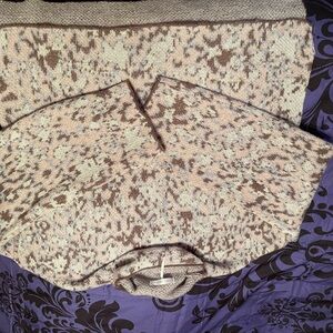 Stylish Pink and Brown Knit Sweater